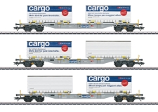 Artikel-Bild-Märklin H0 47463 Containerwagen Set 3tlg. Ep. VI SBB Cargo, Wechselbrücken
