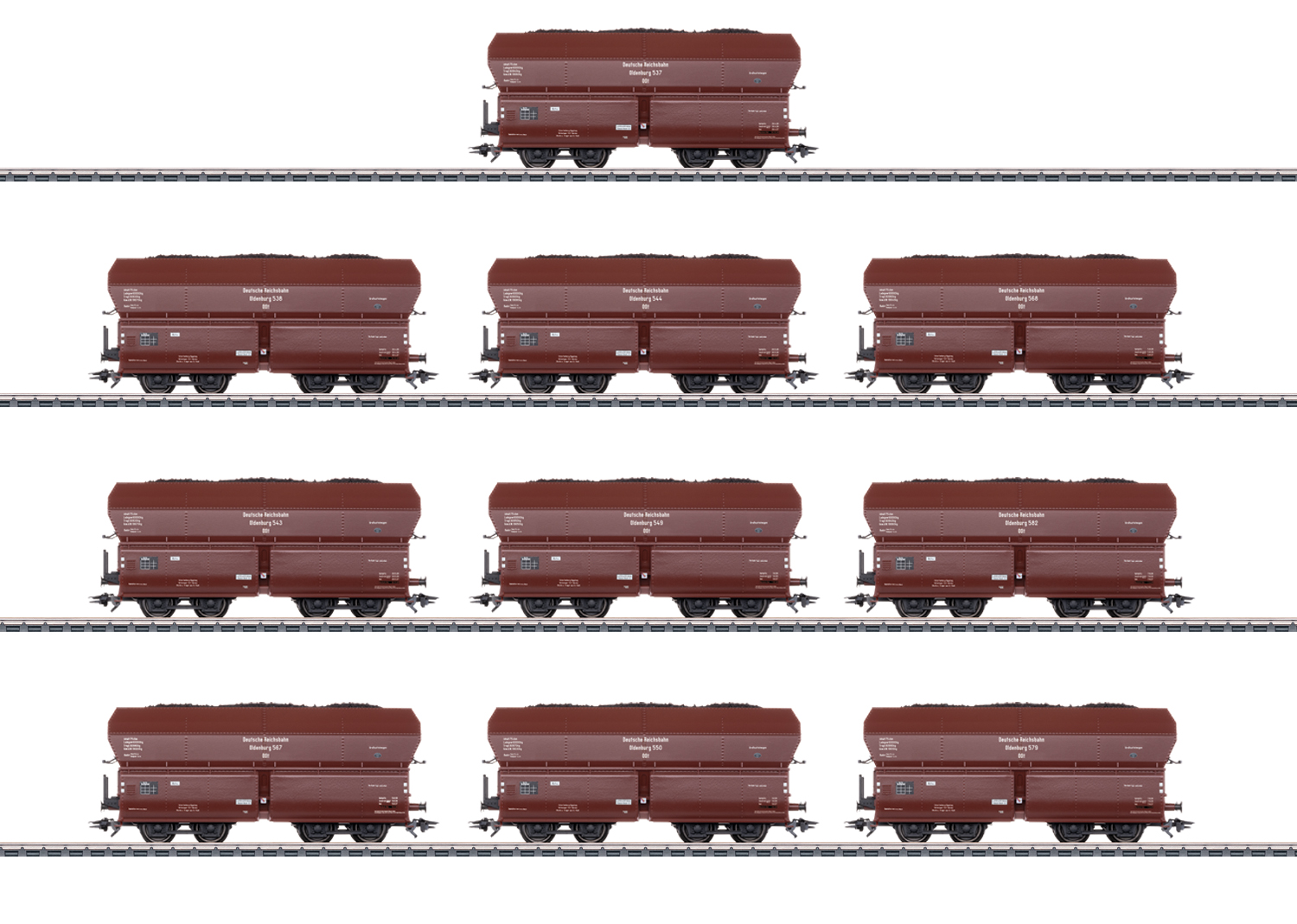 Artikel Bild: Märklin H0 46226 Selbstentladewagen-Set OOt Oldenburg 10tlg. DRG in Ep. II INSIDER