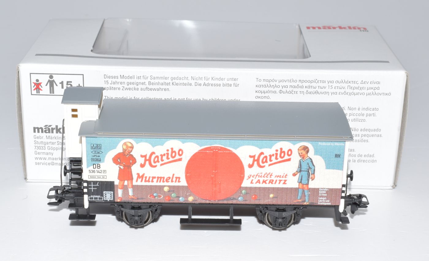 Artikel Bild: Märklin H0 48900 Haribo Kühlwagen mit Bremserhaus, Ep. III KKK, MHI