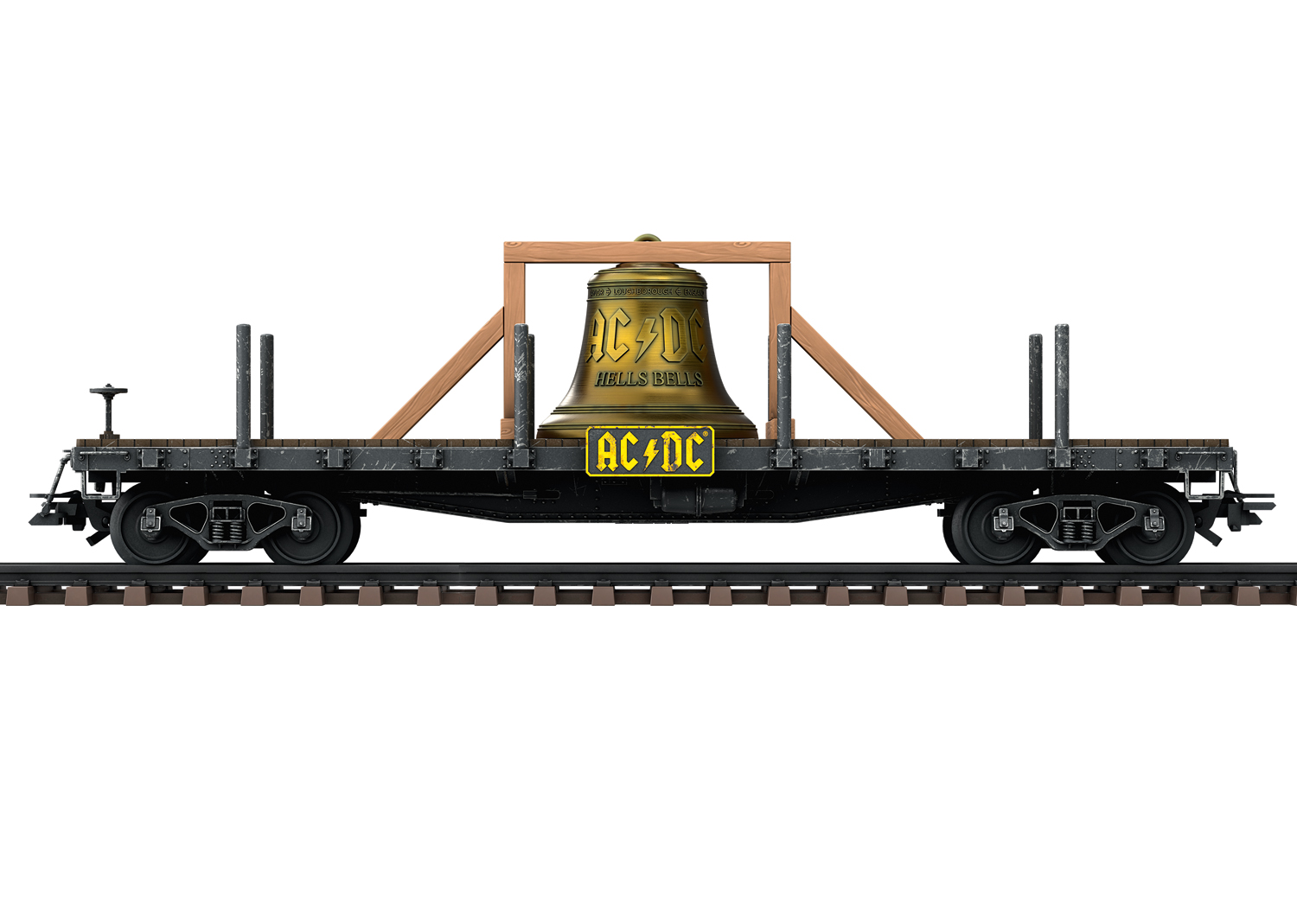 Artikel Bild: Märklin H0 46270 Flachwagen "Hells Bells", 4-achsig mit Glocke