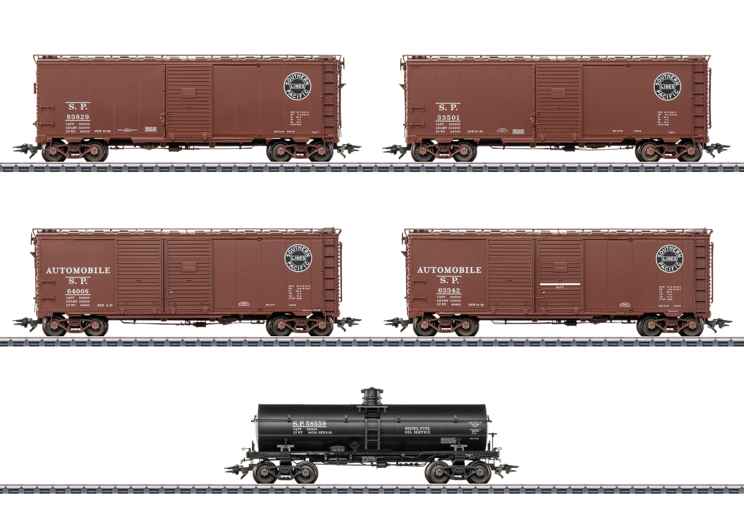 Artikel Bild: Märklin H0 45667 US-Güterwagen-Set Southern Pacific, Ep. III