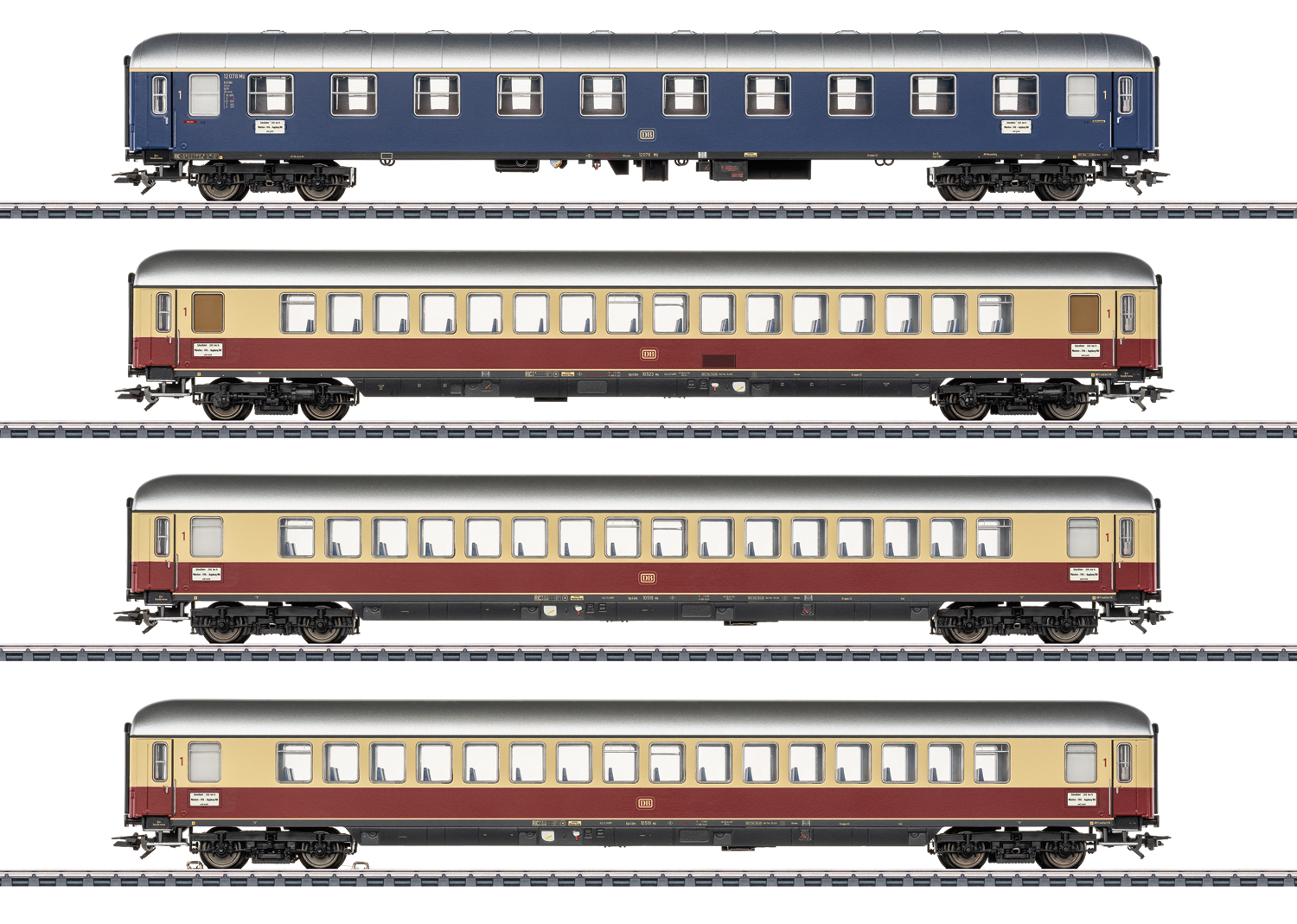 Artikel Bild: Märklin H0 43778 Personenwagen-Set 1 IVA Express der DB, Ep. III 4er Set MHI