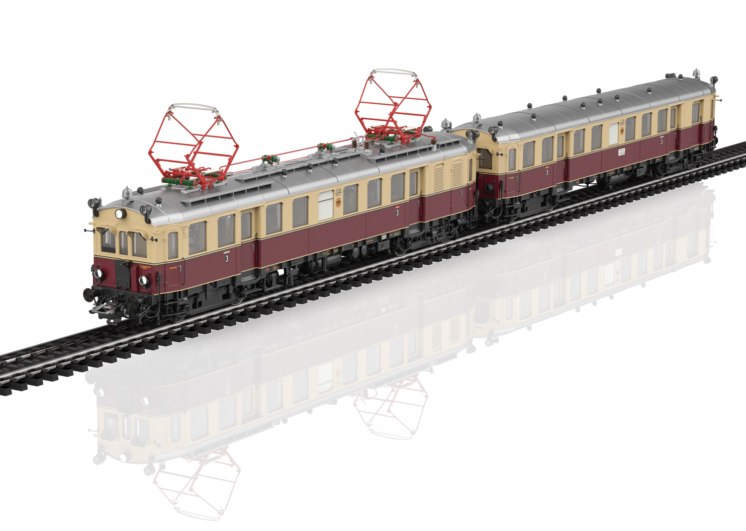 Artikel Bild: Märklin H0 39852 Triebwagen 2tlg. mit Steuerw. DRG, Ep. II mfx, DCC & Sound