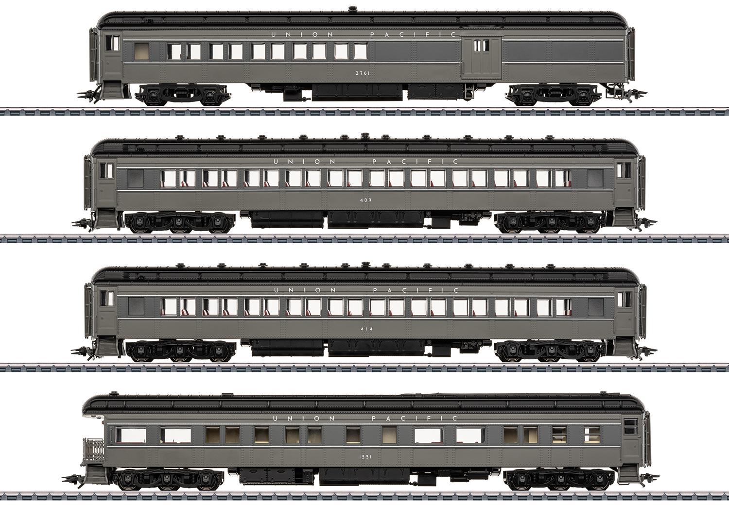 Artikel Bild: Märklin H0 43629 US-Heavyweight Personenwagen-Set, Ep. III mit mfx und DCC