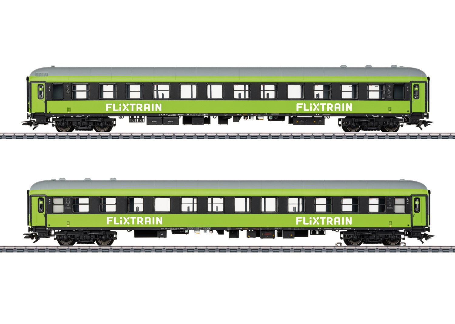Artikel Bild: Märklin H0 42958 Schnellzugwagen-Set 2, FlixTrain, Ep. VI, 2tlg.