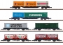 Details-Märklin Miniclub Spur Z 82665 Containertragwagen-Set 6-tlg., Ep.V, DB AG