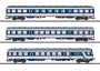 Details-Märklin H0 43826 Personenwagen-Set TRI, Ep. VI, 3er Set