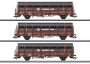 Details-Märklin H0 46563 Rungenwagen-Set 1 mit Stahlröhren-Beladung, Ep. IV
