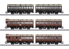 Märklin H0 42047 Abteilwagen-Set 6tlg. der KPEV Ep. I LED- Bel.