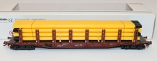 Märklin H0 47713 Doppelrungenwagen mit Gasrohre, 4 Achsen, DB Ep. IV 
